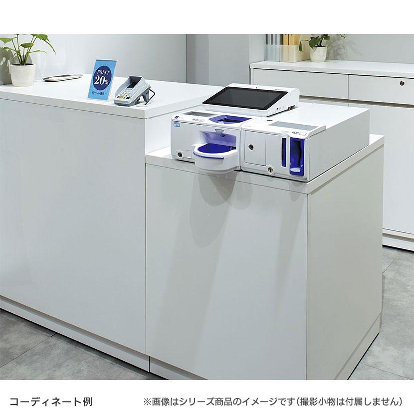 レジカウンター 受付カウンター 会計カウンター 木製 小天板タイプ オープン ラスティック柄 引き出し 店舗什器 接客 幅1200×奥行600×高さ1100mm レジ台 |  | 02