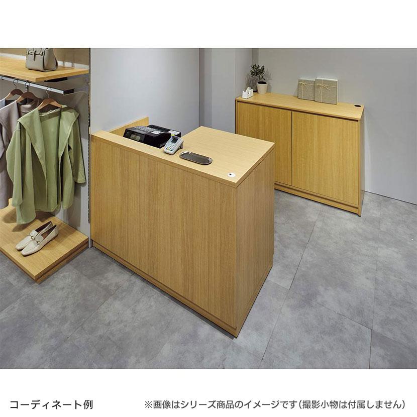 レジカウンター 受付カウンター 会計カウンター 木製 小天板タイプ オープン ラスティック柄 引き出し 店舗什器 接客 幅1200×奥行600×高さ1100mm レジ台 |  | 04