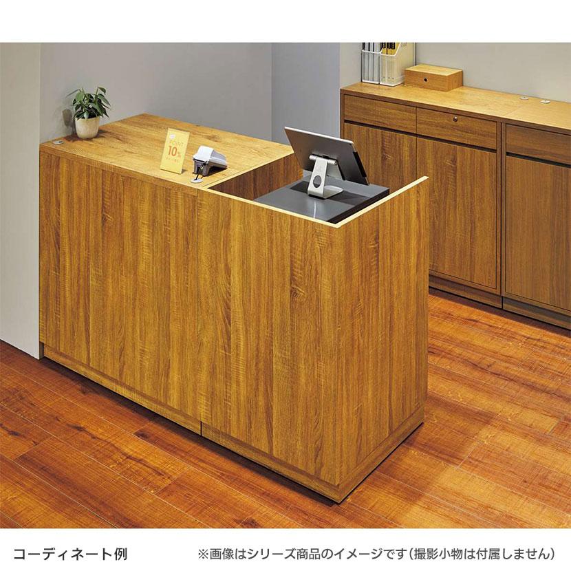 レジカウンター 受付カウンター 会計カウンター 木製 小天板タイプ オープン ラスティック柄 引き出し 店舗什器 接客 幅1200×奥行600×高さ1100mm レジ台 |  | 06