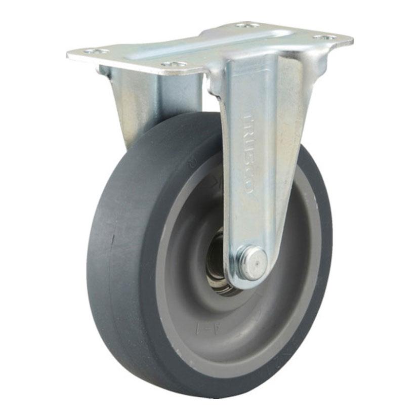 オプション TRUSCO 樹脂製平台車用 固定キャスター 幅42×奥行75×高さ92mm 直径75mm エラストマー車 TYER-75EL | TRUSCO中山