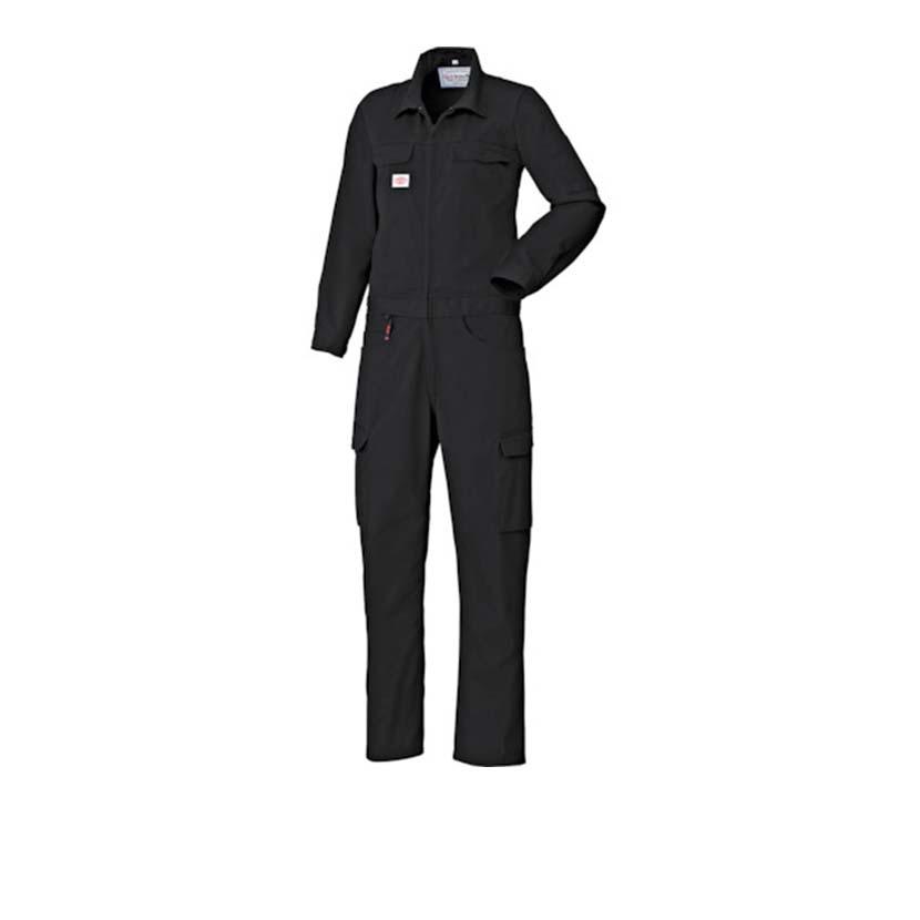 AUTO-BI 腰割れつなぎ服 6950(女性用)-006 7-11号 ブラック 作業着 自動車整備 機械整備 帯電防止素材 吸汗速乾機能 | 