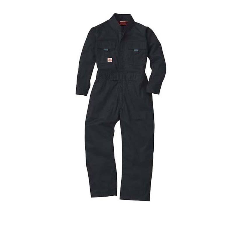 桑和 9009 キッズ用つなぎ服 ブラック 140 吸湿性 綿100% | 