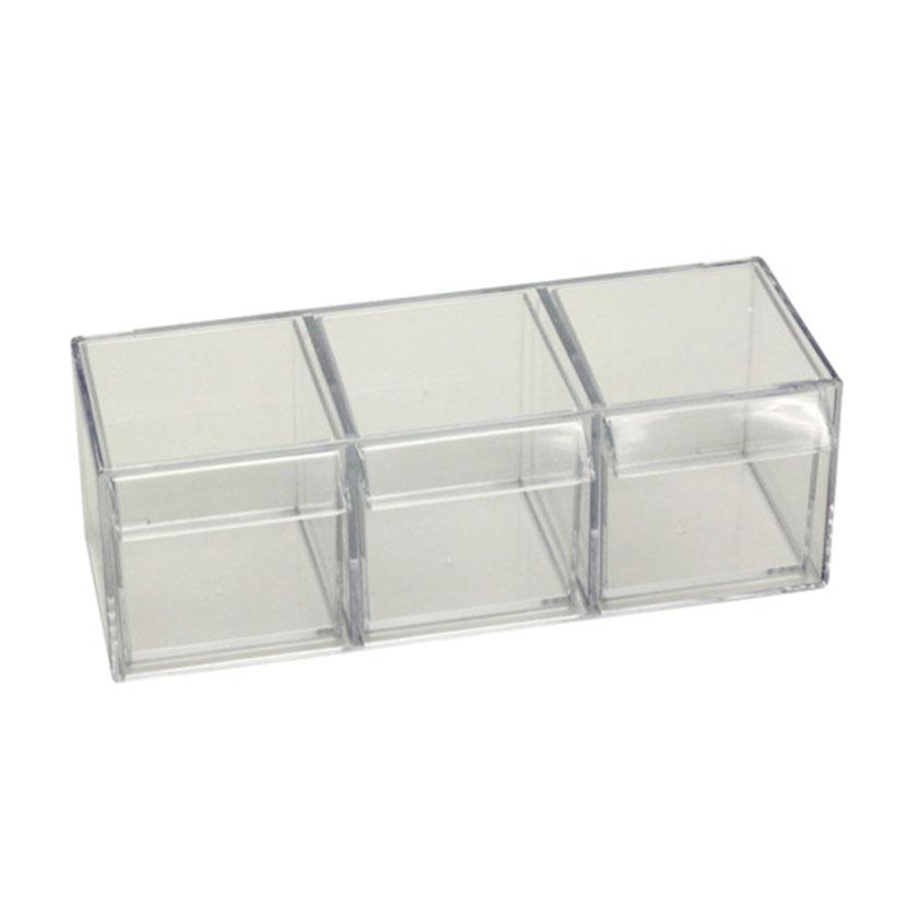 蝶プラ デスコ 透明 引出し付ケース 引出し縦/横自在 P3 690632 | TRUSCO中山