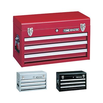 TONE ツールチェスト ボールベアリング式ダブルレール引出し採用 508×232×302mm BX230 | TRUSCO中山