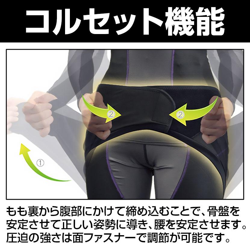 DAIYA 職人DARWING小町 Tタイプ 腰/ハムストリングサポート 速乾素材 スリム | TRUSCO中山 | 03