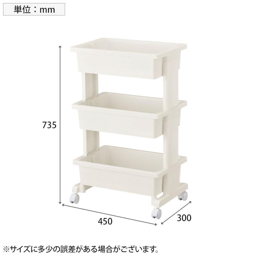 TRUSCO 組立式樹脂ワゴン 3段 ホワイト | TRUSCO中山 | 01
