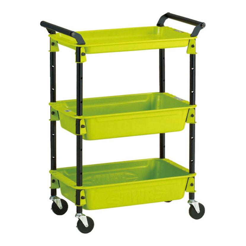 TRUSCO ツールワゴンロイヤル 幅654×奥行361×高さ887mm 深2浅1 黄緑 | TRUSCO中山