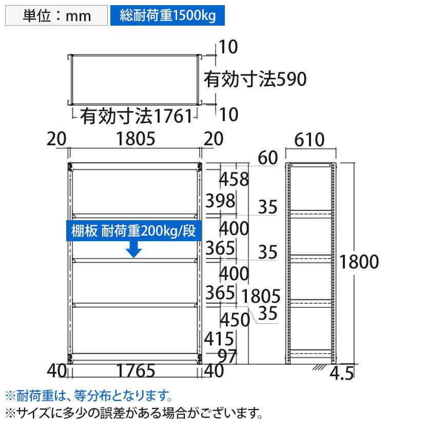 本体 Trusco M2型軽中量棚 幅860 奥行600 高さ1500mm 3段 単体 ネオグレー 780 0771 Tr 33 オフィス家具通販のオフィスコム 通販 Yahoo ショッピング