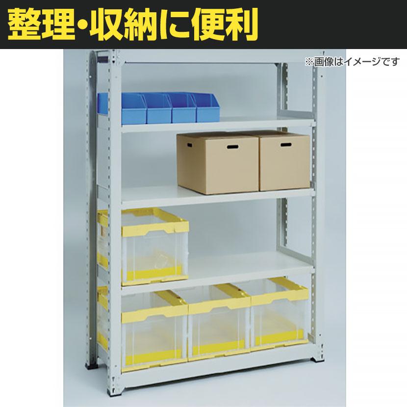 追加/増設用 TRUSCO M3型中量棚 連結型 幅1200×奥行1121×高さ1800mm 4段 ネオグレー 856-4008の画像