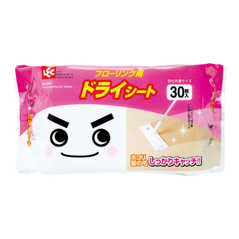 レック 清掃用品 ドライシートフローリング用 約幅300×奥行200mm 30枚入り | TRUSCO中山