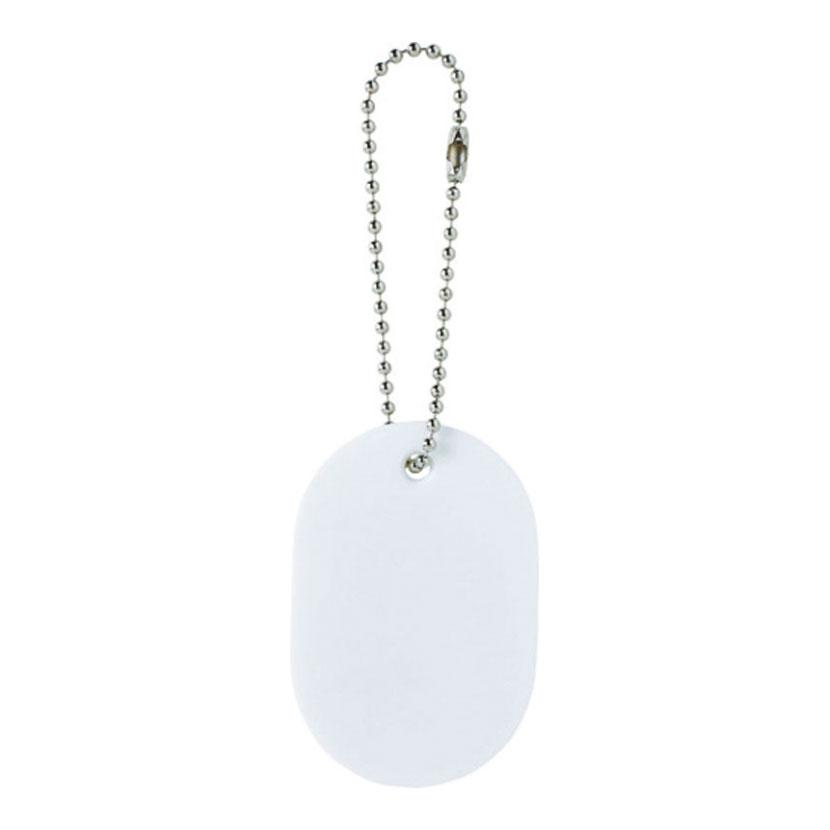 TRUSCO 小判札 大 白 無地 ボールチェーン付き 縦60×横40mm | TRUSCO中山