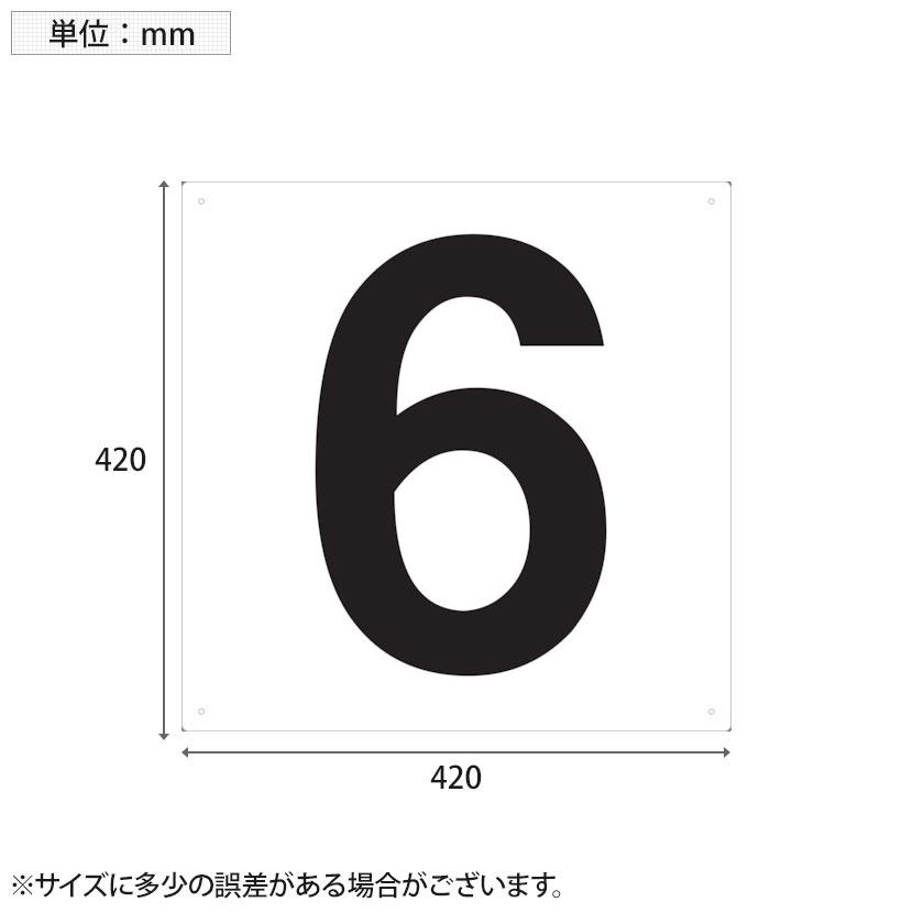 TRUSCO中山 TRUSCO 表示板 数字 6 縦420×横420mm : オフィス家具通販の 