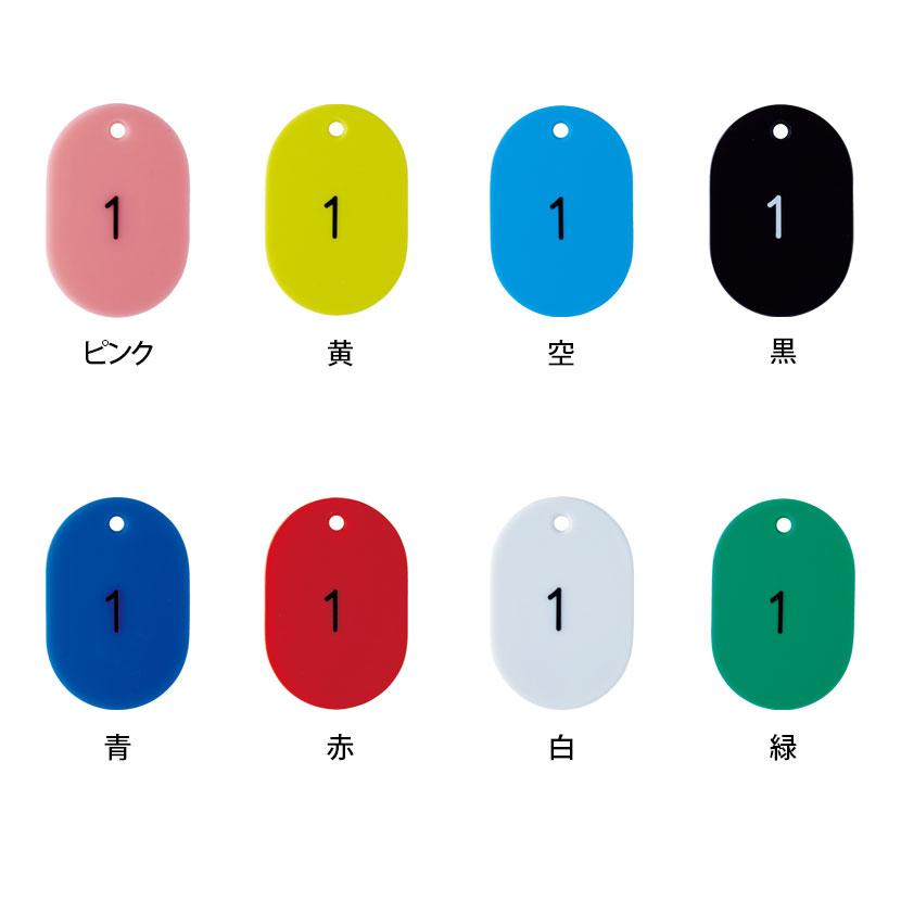 TRUSCO 番号入り小判札 大 1〜25 縦60×横40mm | TRUSCO中山 | 01