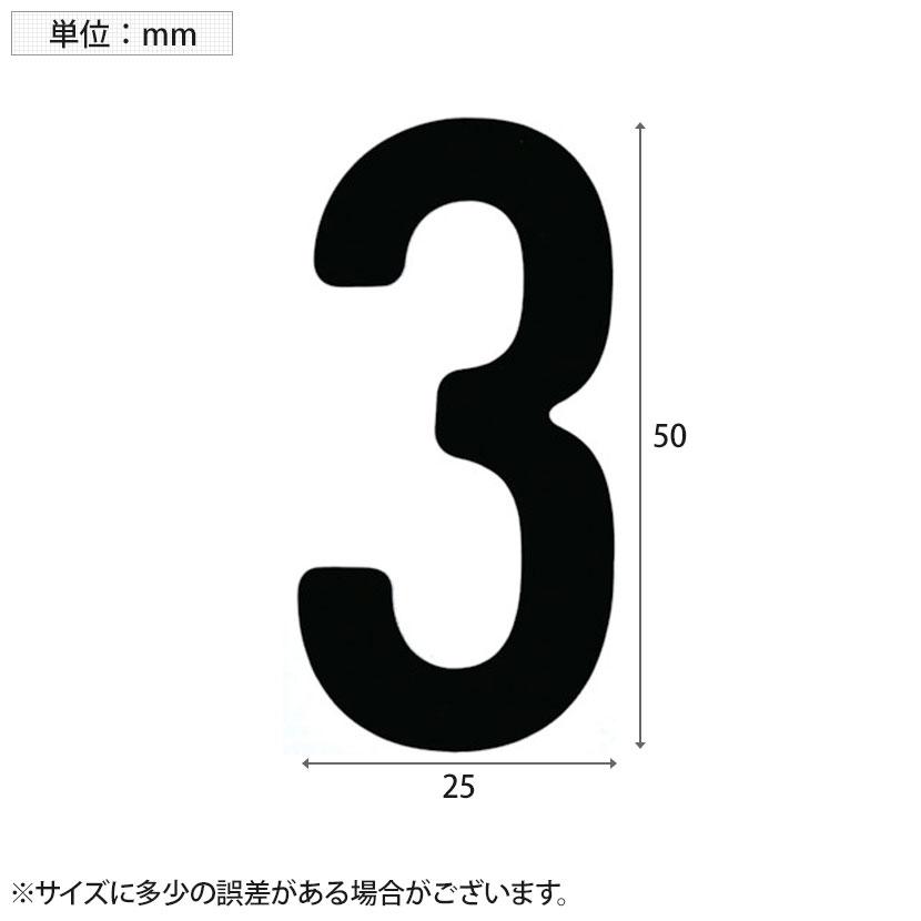 TRUSCO カッティング文字 黒 3 縦50×横25mm | TRUSCO中山 | 02