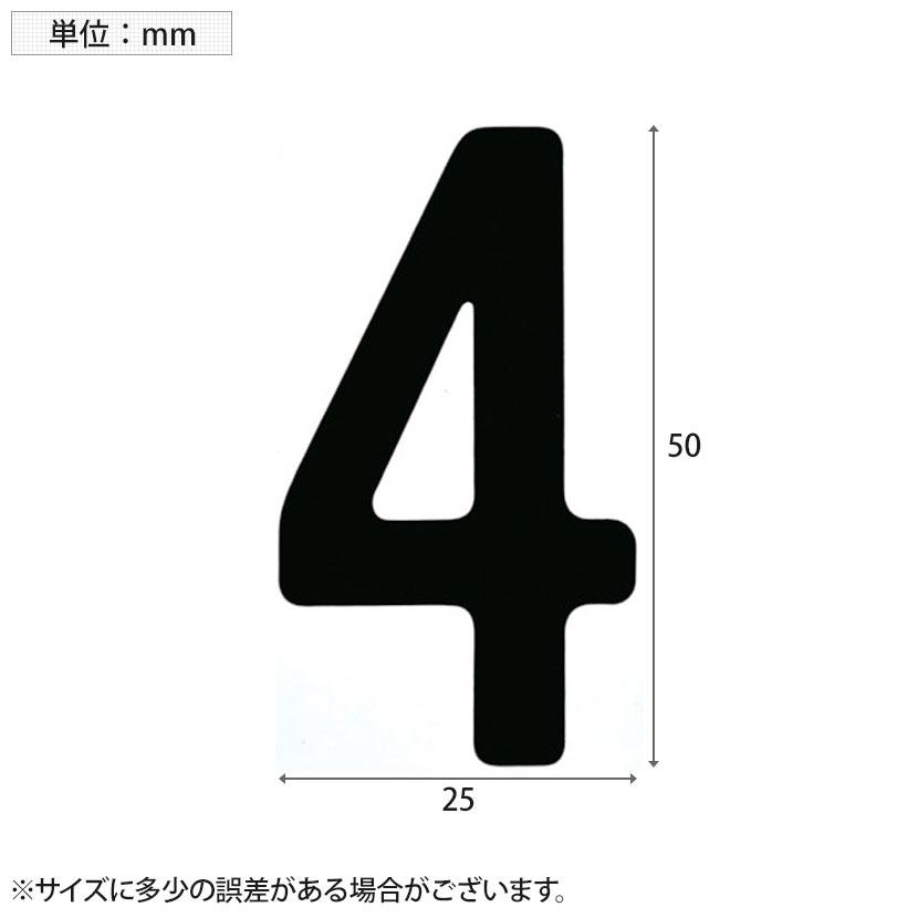 TRUSCO カッティング文字 黒 4 縦50×横25mm | TRUSCO中山 | 02