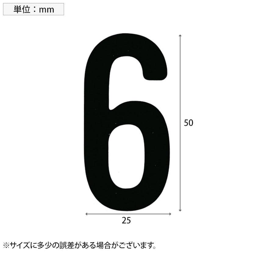 TRUSCO カッティング文字 黒 6 縦50×横25mm | TRUSCO中山 | 02