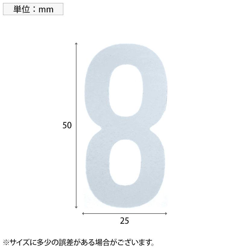 TRUSCO カッティング文字 白 8 縦50×横25mm | TRUSCO中山 | 02