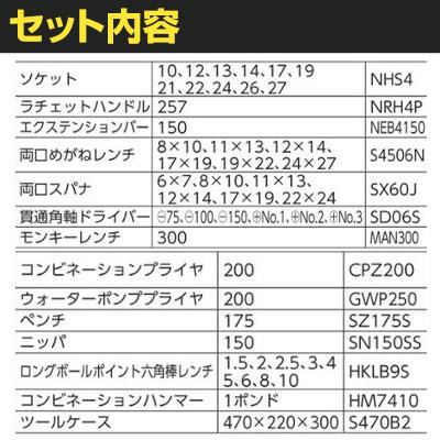スーパー プロ用両開工具セット 2段式 スタンダードタイプ S5000S | TRUSCO中山 | 01