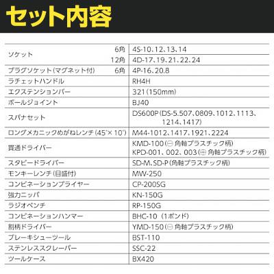 TONE トネ ツールセット(オートメカニック用) 700A | TRUSCO中山 | 01