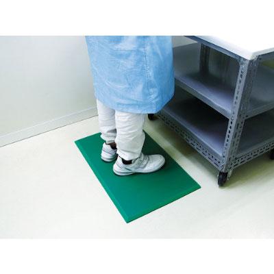 カーボーイ 足腰マット 疲労軽減 圧力分散 ESD Sサイズ 幅450×長さ750mm グリーン | TRUSCO中山 | 02