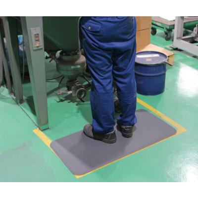 カーボーイ 足腰マット 疲労軽減 圧力分散 ラウンドコーナータイプ 幅450×長さ900mm グレー | TRUSCO中山 | 02