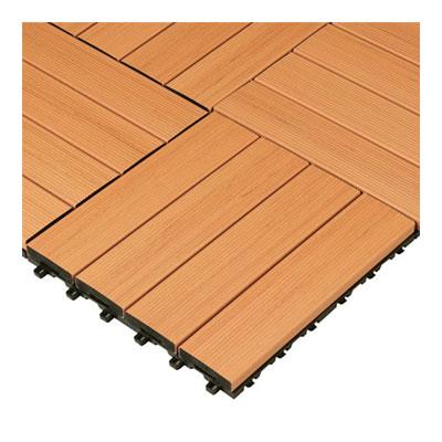 ミヅシマ デッキJフロアーII 木目調 スノコ形状 幅300×長さ300×厚さ27mm | TRUSCO中山