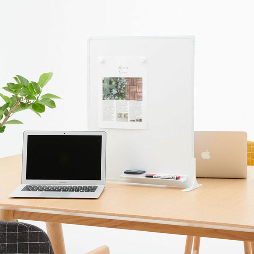 PLUS（プラス） デスクトップホワイトボード 両面 スタンド付き 卓上