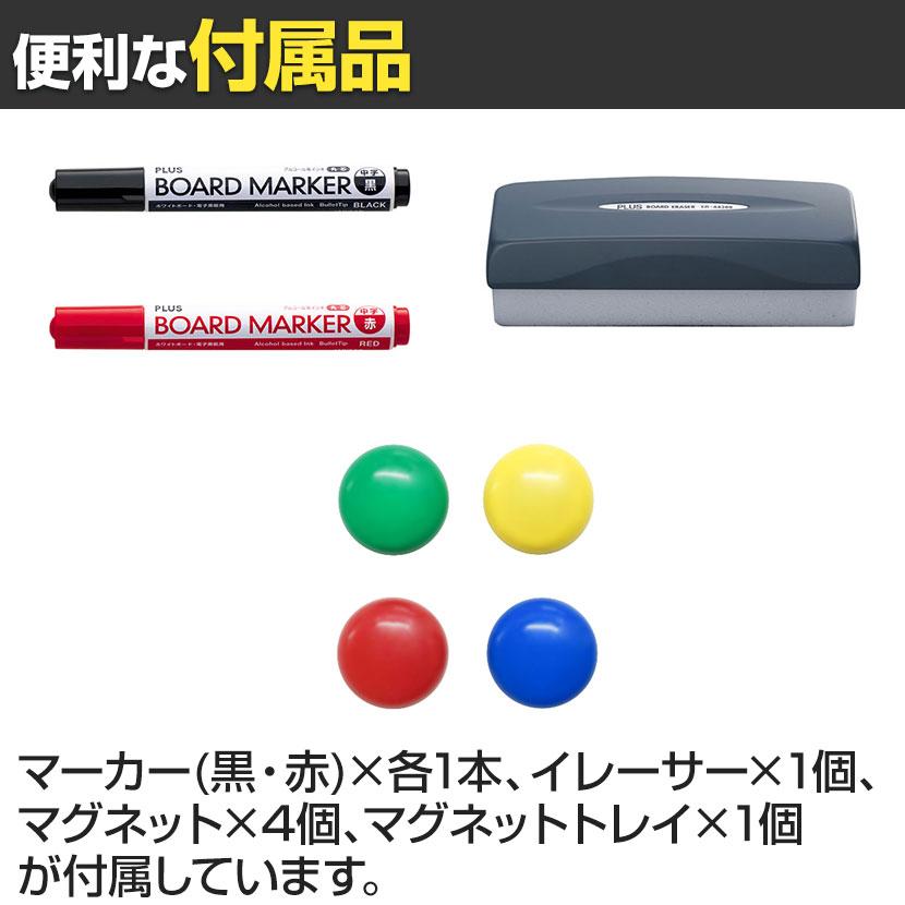 プラス スクリーンパネル ホワイトボード 掲示板 両面 パーテーション 脚付 キャスター付 磁石対応 オフィス 掲示板 幅912×奥行490×高さ1784mm SCP-0917DSKの画像