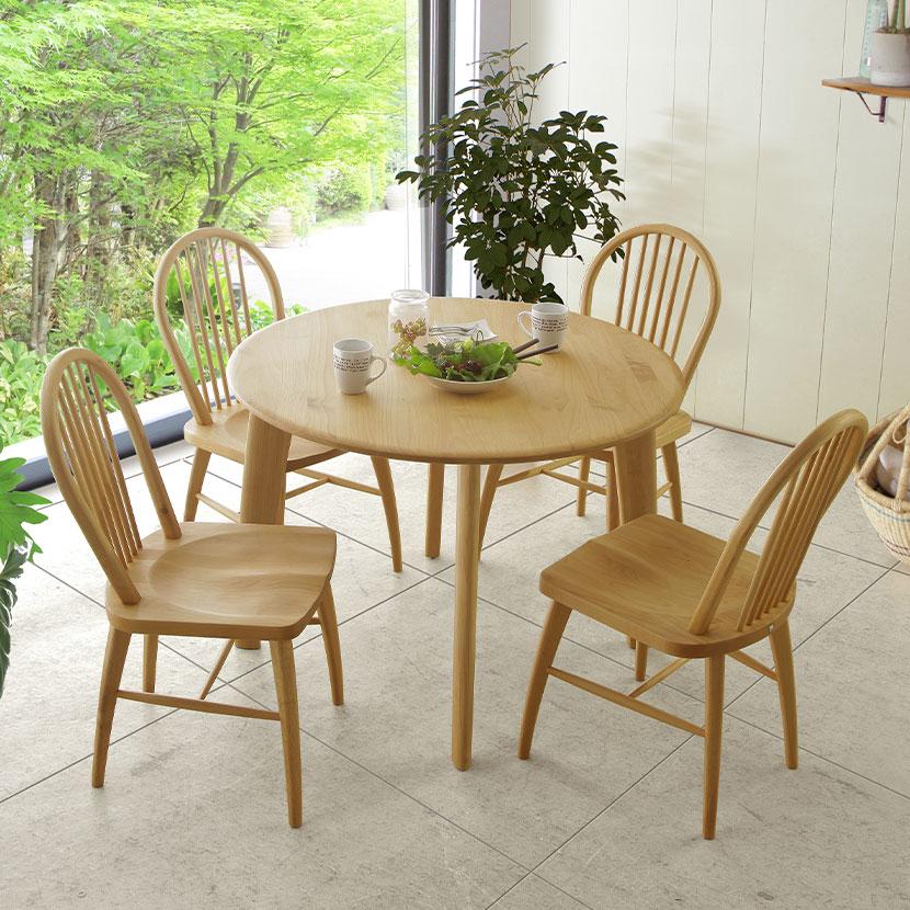 WeDOstyle（ウィドゥ・スタイル） 4人用 ダイニングセット 5点 丸型 