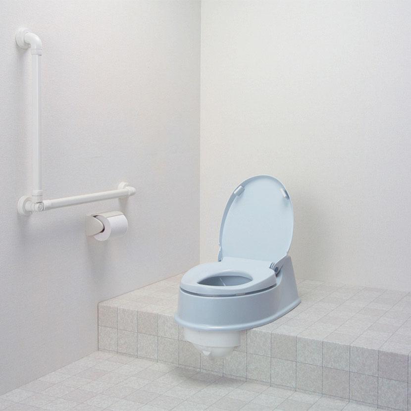 ウェルファン サニタリエースHG両用式 和式トイレを洋式に 介護用品 簡易トイレ 簡単トイレ 排泄関連 非常用 介助 高齢者 防災 災害 抗菌加工の画像