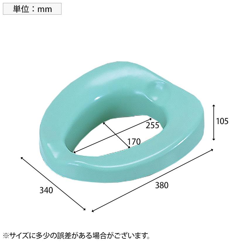 ウェルファン ソフト補高便座＃5 簡易トイレ 介護 トイレ 便座 便座クッション 介護用品 座面50mm高いの画像