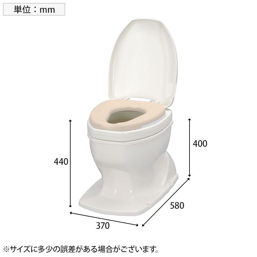 ウェルファン サニタリエースODソフト便座据え置き式 補高#8/アイボリー 和式トイレを洋式に 簡易トイレ 介護 便座 便座クッション 介護用品 座面80mm高いの画像