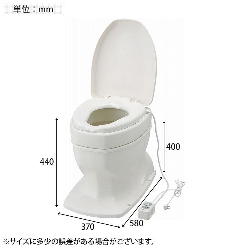 ウェルファン サニタリエースOD暖房便座据え置き式 補高#5/アイボリー 和式トイレを洋式に 簡易トイレ 介護 便座 便座クッション 介護用品 座面50mm高いの画像
