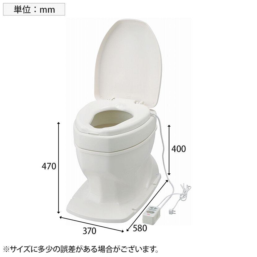ウェルファン サニタリエースOD暖房便座据え置き式 補高#8/アイボリー 和式トイレを洋式に 簡易トイレ 介護 便座 便座クッション 介護用品 座面80mm高いの画像