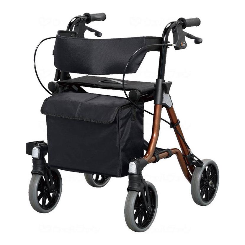 ウェルファン 歩行車 トライリンク ブラウン 高齢者 介護用品 福祉用具