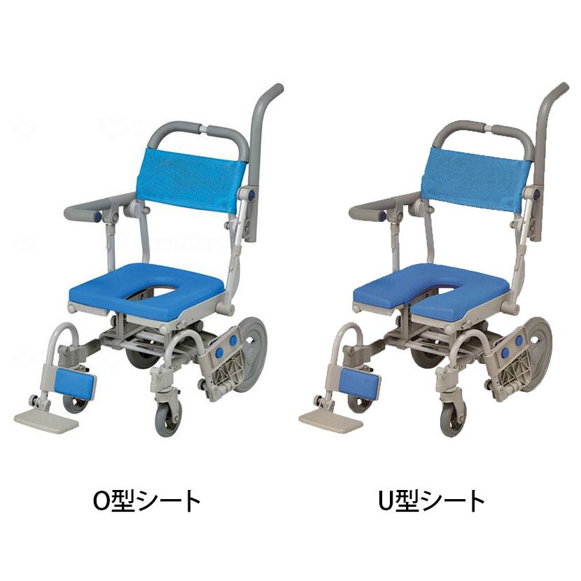 ウェルファン シャワーキャリー シャワーラクV SAL O型シート・U型シート 高齢者 介護用品 福祉用具 病院 デイサービス 施設 入浴用車いす 訪問入浴 入浴介助_1