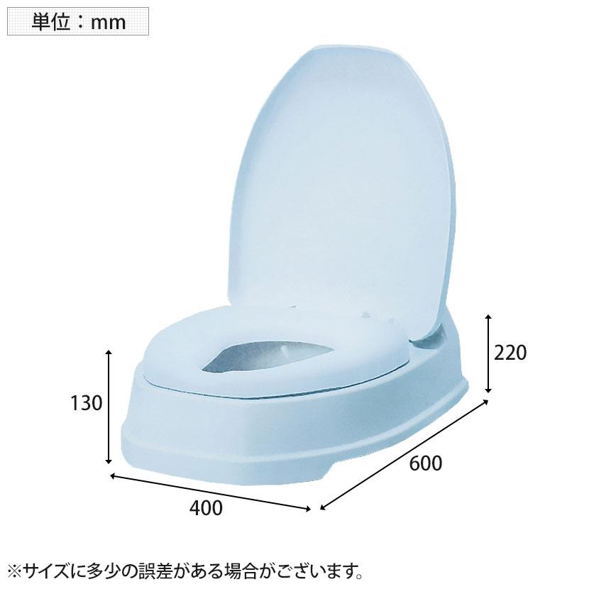 ウェルファン サニタリエースOD両用式/Lブルー 和式トイレを洋式に 簡易トイレ 介護 トイレ 便座 便座クッション 介護用品の画像