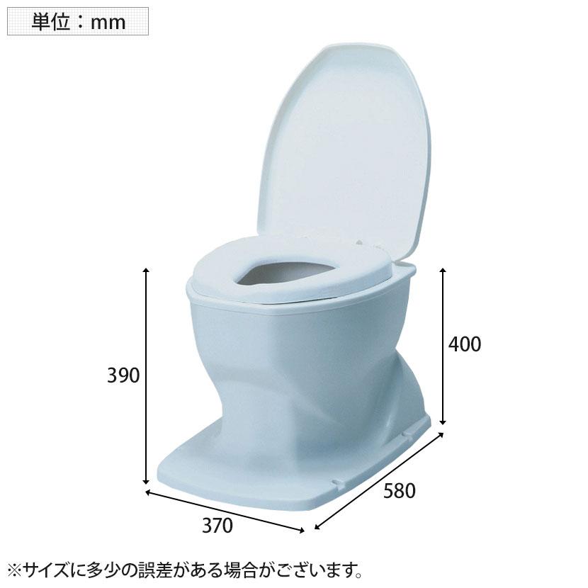 ウェルファン サニタリエースOD据え置き式/Lブルー 和式トイレを洋式に 簡易トイレ 介護 トイレ 便座 便座クッション 介護用品の画像