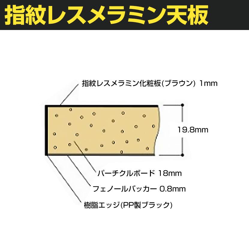 山金工業 実験用 作業台 耐荷重150kg 指紋レスメラミン天板 ワークテーブル LABシリーズ 実験台 SLM-1575-BRW 幅1500×奥行750×高さ740mm_1