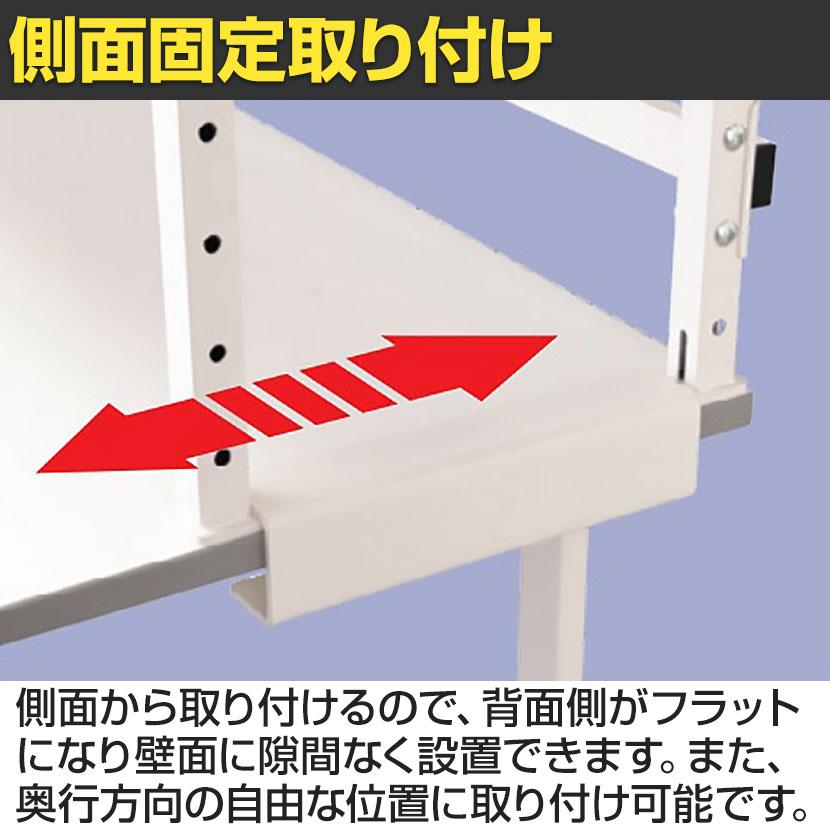 オプション 山金工業 ワークテーブル 150シリーズ用 ロジスタンド パンチングパネル付き 幅1500×奥行300×高さ1000mm 架台 上棚 全体耐荷重60kg LS-1510P-Wの画像