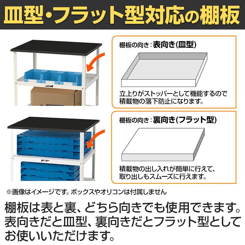 山金工業 天板付きワゴン 実験用 ラボワゴン キャスター付き 棚板2段 高耐薬品性天板 黒 ワークテーブル LABシリーズ 幅600×奥行450×高さ738mm LKTC-6045BKWの画像