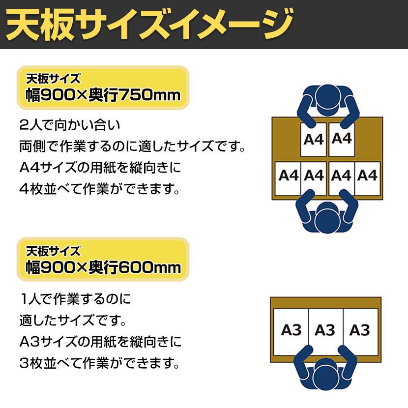 山金工業 軽量作業台 折りたたみ 耐荷重200kg 塩ビシート天板 ワークテーブル 折り畳み式 STR-960 幅900×奥行600×高さ740mm |  | 05