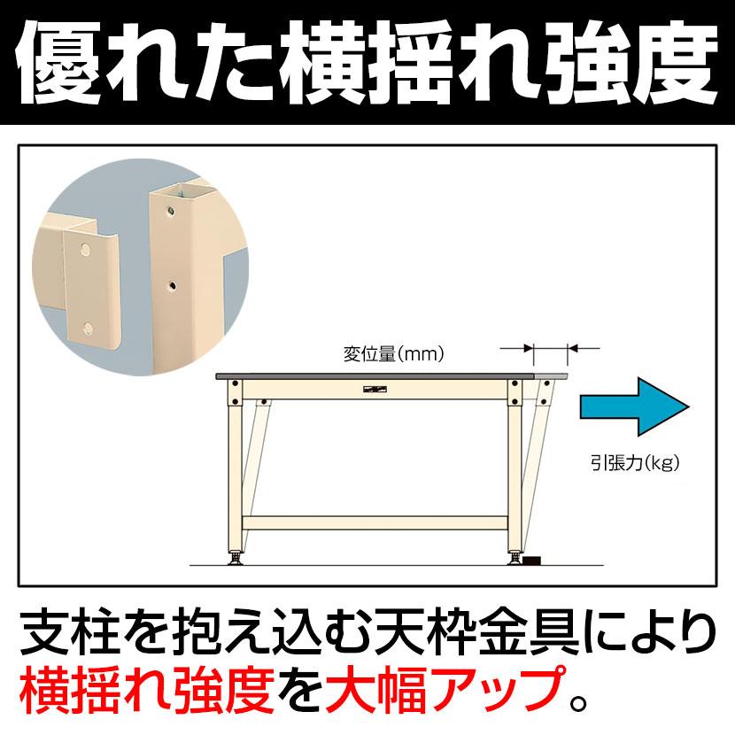 山金工業 ワークテーブル800シリーズ固定式 塩ビシート天板 SVRH-960 幅900×奥行600×高さ900mm |  | 03