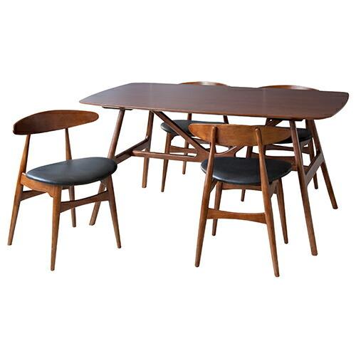 オスカー ダイニングテーブル 幅1500 奥行900 高さ740mm 東谷 ブラウン テーブルAY-VET-631T