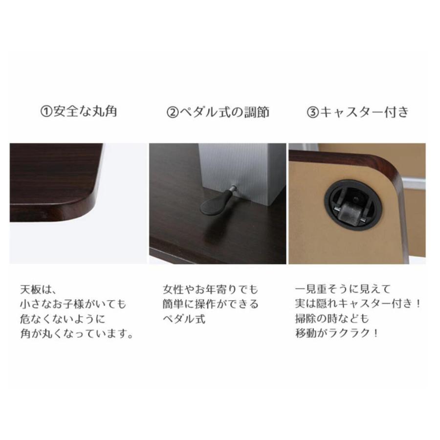 昇降テーブル 幅900 奥行500 高さ425-565mm ブラック 不二貿易 FB-10498の画像