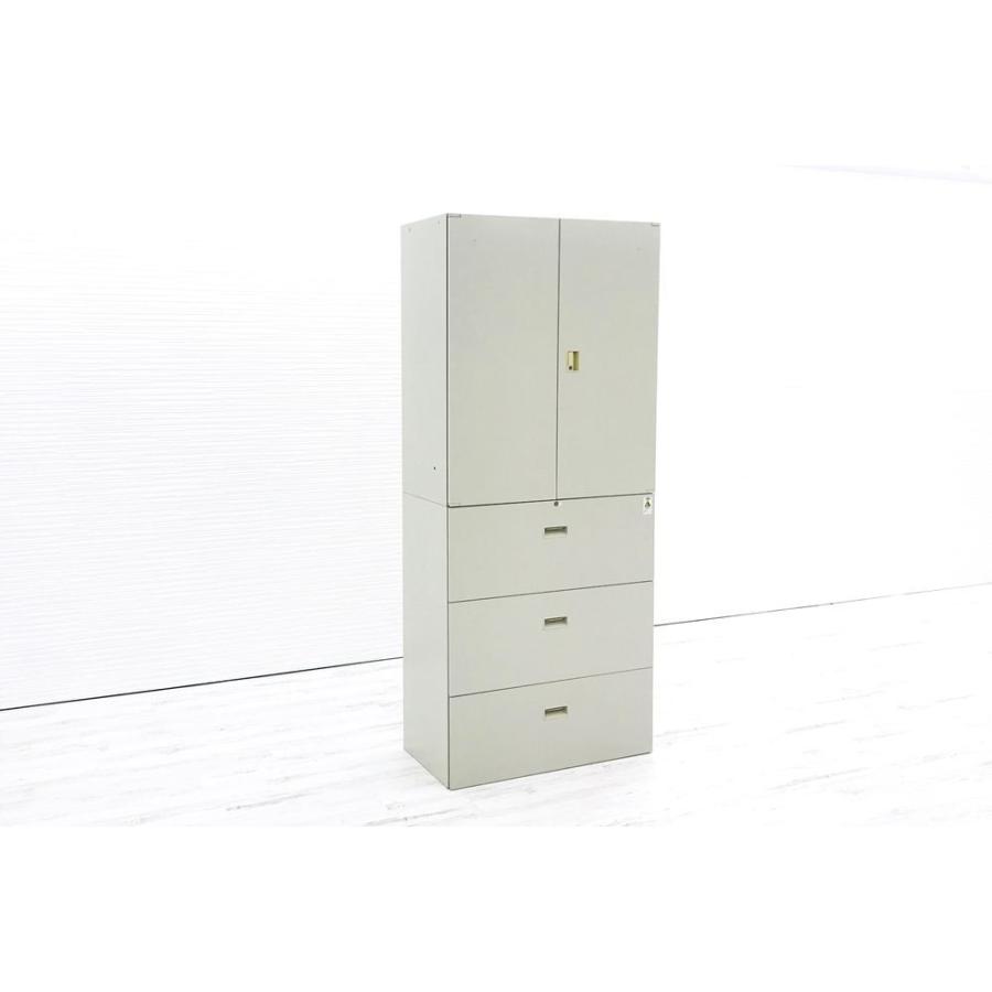 コクヨ ビジネスウォール キャビネット 中古 上下セット ラテラル書庫 収納家具 中古オフィス家具 A000000747 オフィスアイデア 通販 Yahoo ショッピング