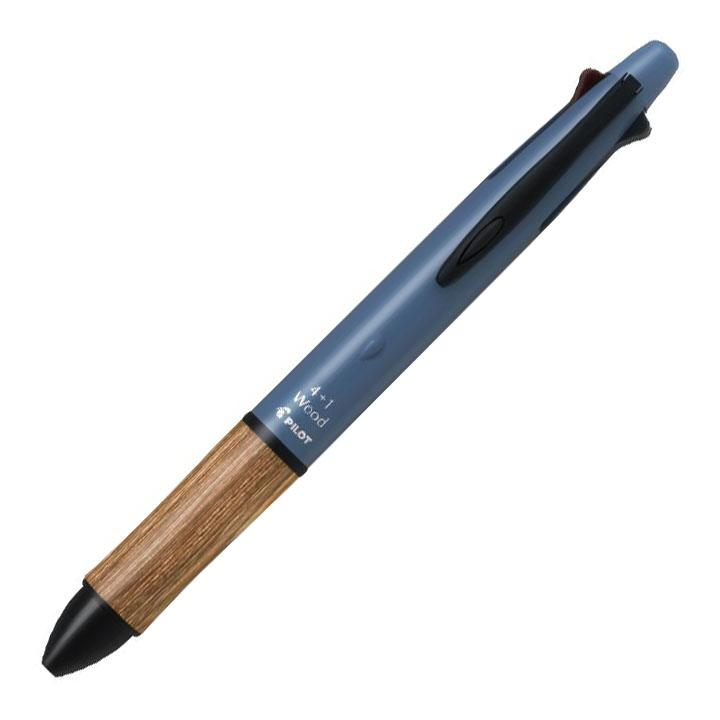 筆記具 Gooo ウッド PILOT 多機能ペン フォープラスワン アースカラー ラグーン