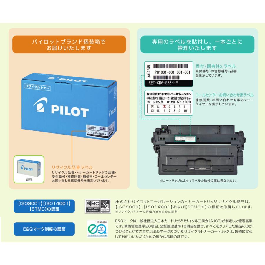 キヤノン キャノン CRG-322YEL用 PILOT社製リサイクルトナー