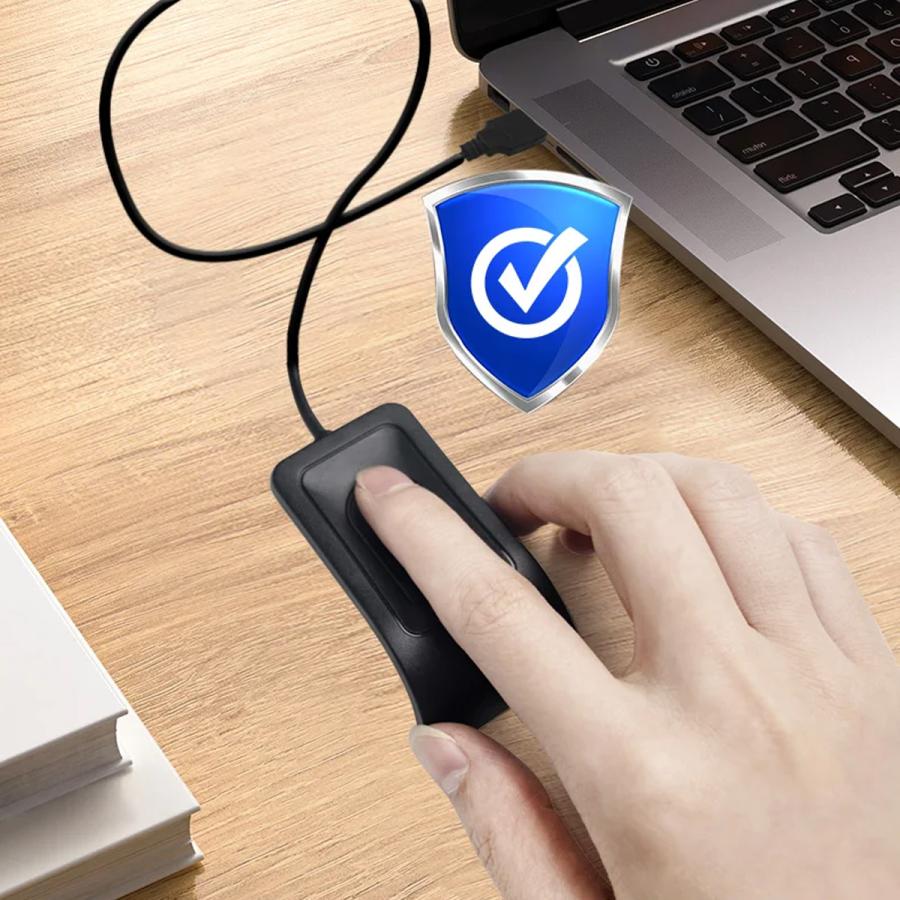 USB指紋認証 USB Windows Hello機能対応 360°指紋センサー搭載 パスワード入力不要 生体認証機能 セキュリティ対策を  日本語取扱説明書 爆買