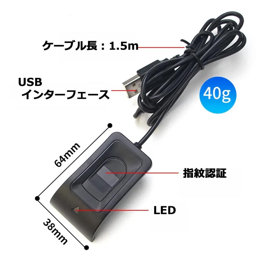 USB指紋認証 USB Windows Hello機能対応 360°指紋センサー搭載